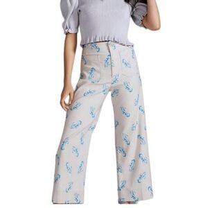 Anthropologie Colette Maeve shrimp print pants